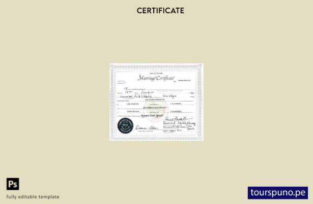 listo para imprimir plantilla de certificado de matrimonio del secretario del co